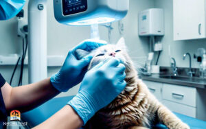 Veterinary-dentist-positions-cat-to-take-dental-xray | cat dental x-ray