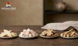 Qi-tonifying, four-ingredient herbal powder:Ren-Shen,-Fu-Ling,-Bai-Zhu,-Gan-Cao