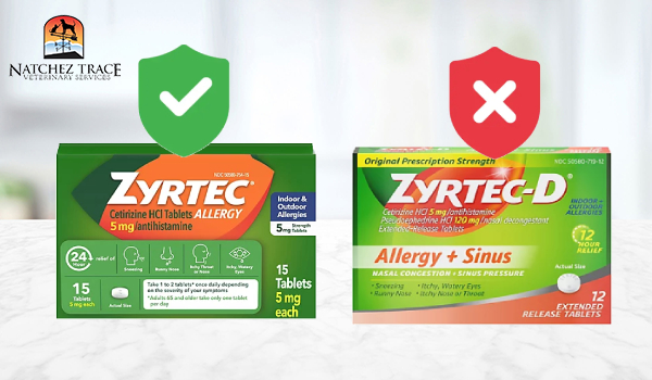 Zyrtec safe and unsafe for dogs